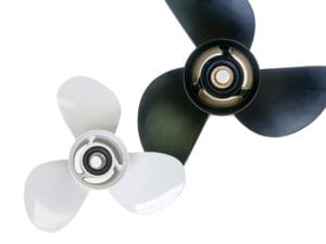 Low cost aluminium propellers for most outboard engines
